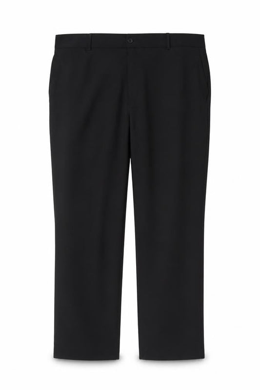 Farah Men’s Black 46W 31L Stretch Flat Front Dress Trousers