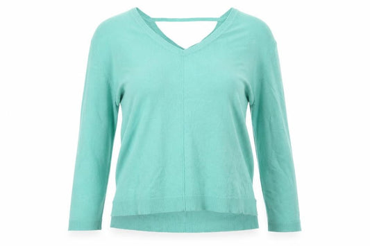 Marks & Spencer Women Green Size 8 V-Neck Lightweight Pullover Jumper