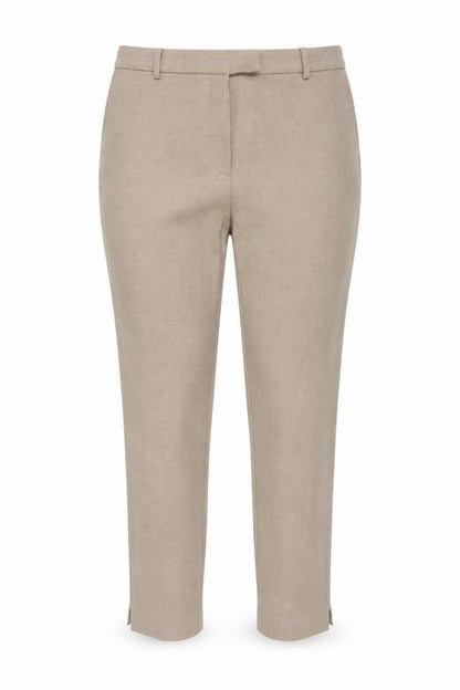 Marks & Spencer Women Beige UK 18 Slim Ankle Grazer Tailored Trousers