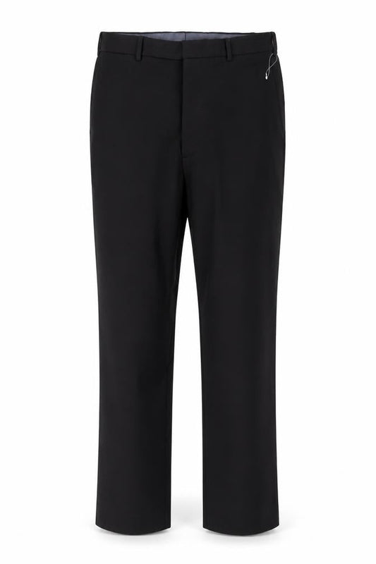 Marks & Spencer Men's Black 38S Regular Fit Wool Blend Dress Trousers