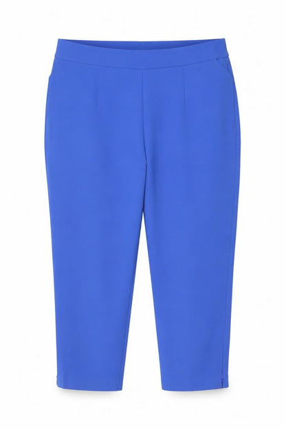 Marks & Spencer Women Blue UK 22 Short High Rise Straight Trousers