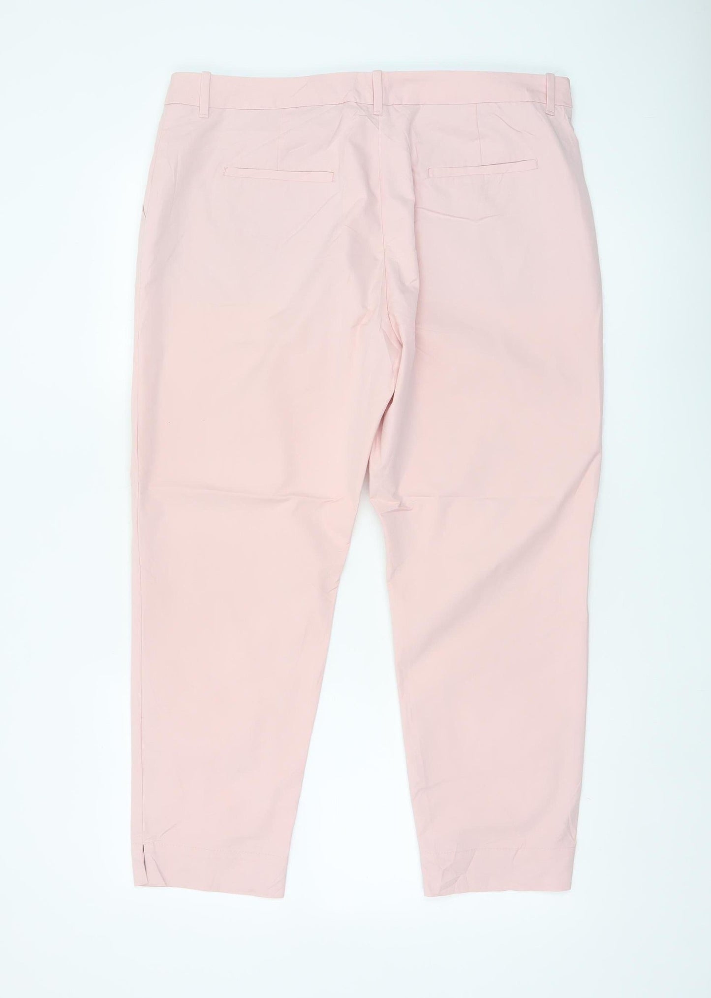 M&S Collection Women Pink Size 16 Cropped Tapered Tailored Trousers