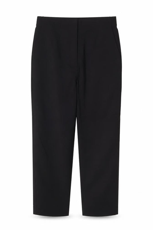 M&S Women’s Black UK 10 Slim High Rise Cropped Tailored Trousers