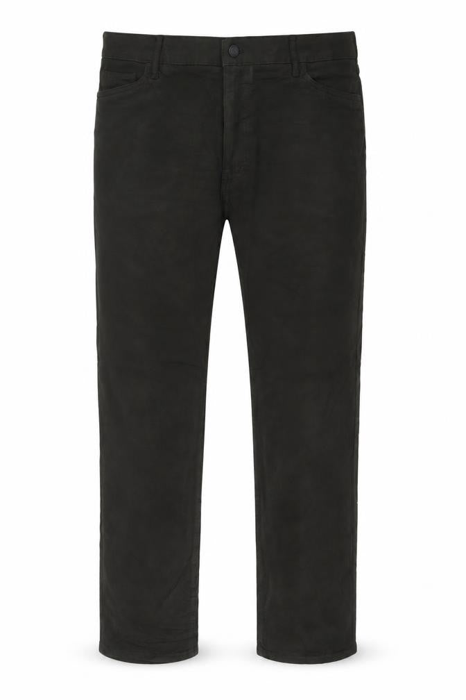 Marks and Spencer Men's Black 44/31 Regular Fit Cotton Trousers