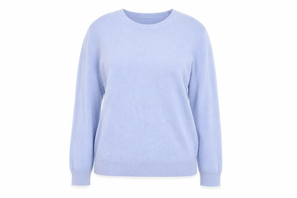 Marks & Spencer Women Blue UK 14 Crew Neck Acrylic Pullover Jumper