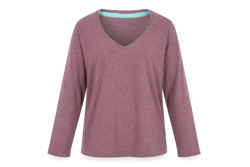 FatFace Women’s Purple Size 14 V-Neck Lace-Up Knit Jumper