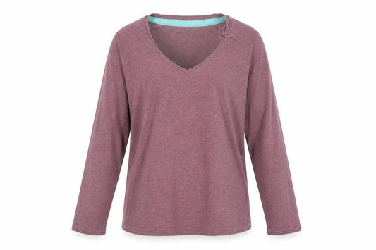 FatFace Women’s Purple Size 14 V-Neck Lace-Up Knit Jumper