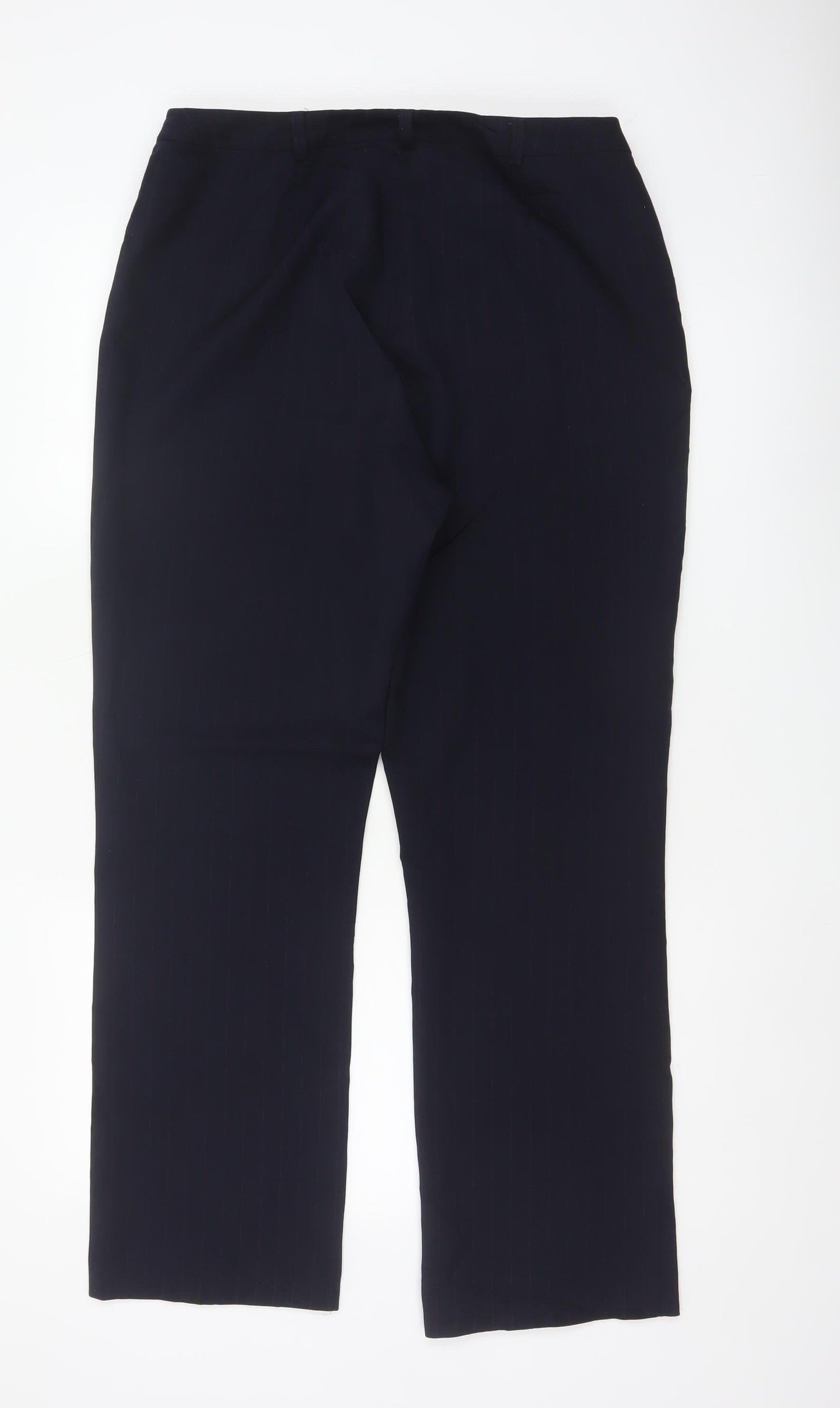 Dorothy Perkins Women Blue Pinstripe Tailored Dress Trousers UK 14