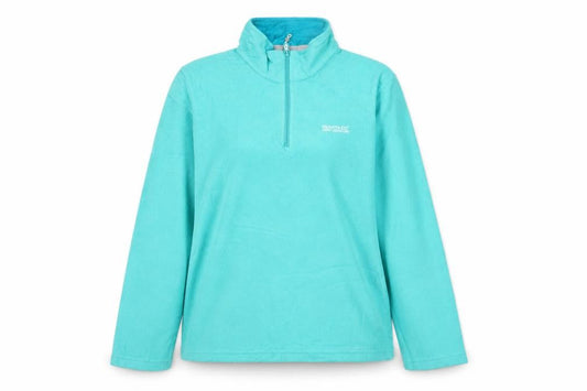 Regatta Women Blue UK 14 Pullover Fleece 1/4 Zip High Neck