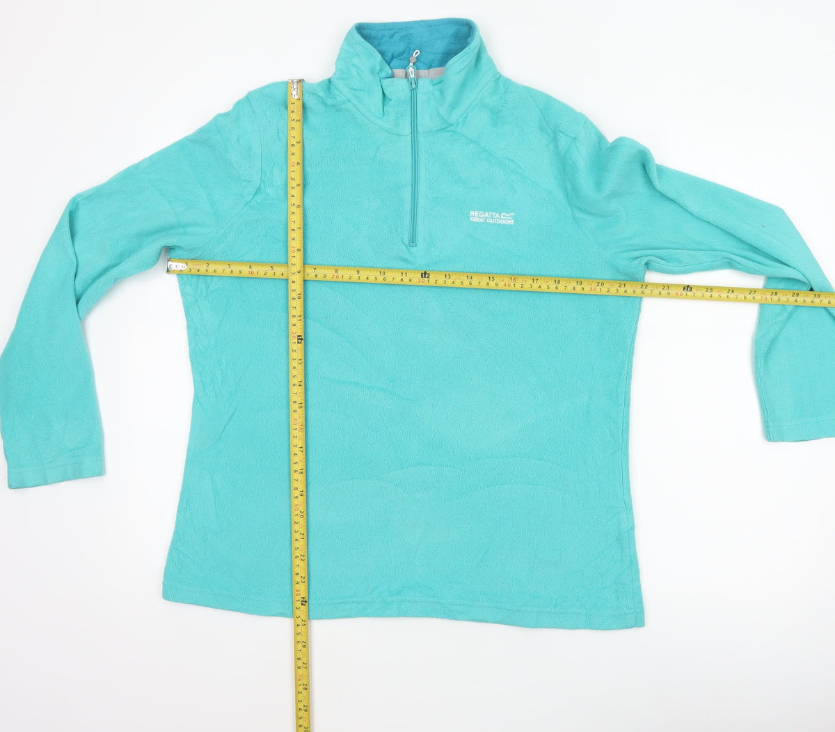 Regatta Women Blue UK 14 Pullover Fleece 1/4 Zip High Neck