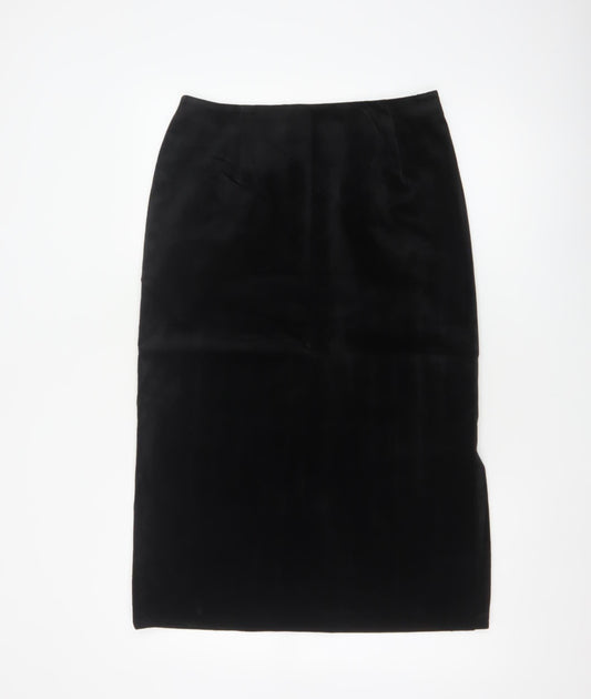 St Michael Marks & Spencer Women Black UK 14 Long Pencil Skirt