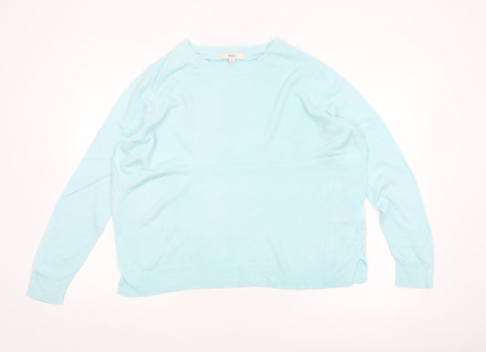 Marks and Spencer Women’s Blue Size 16 Crew Neck Knit Pullover Jumper