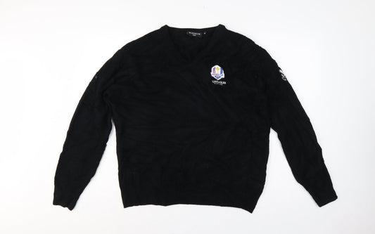 Glenmuir Men’s Black XL V-Neck Pullover Ryder Cup 2014 Lambswool Golf