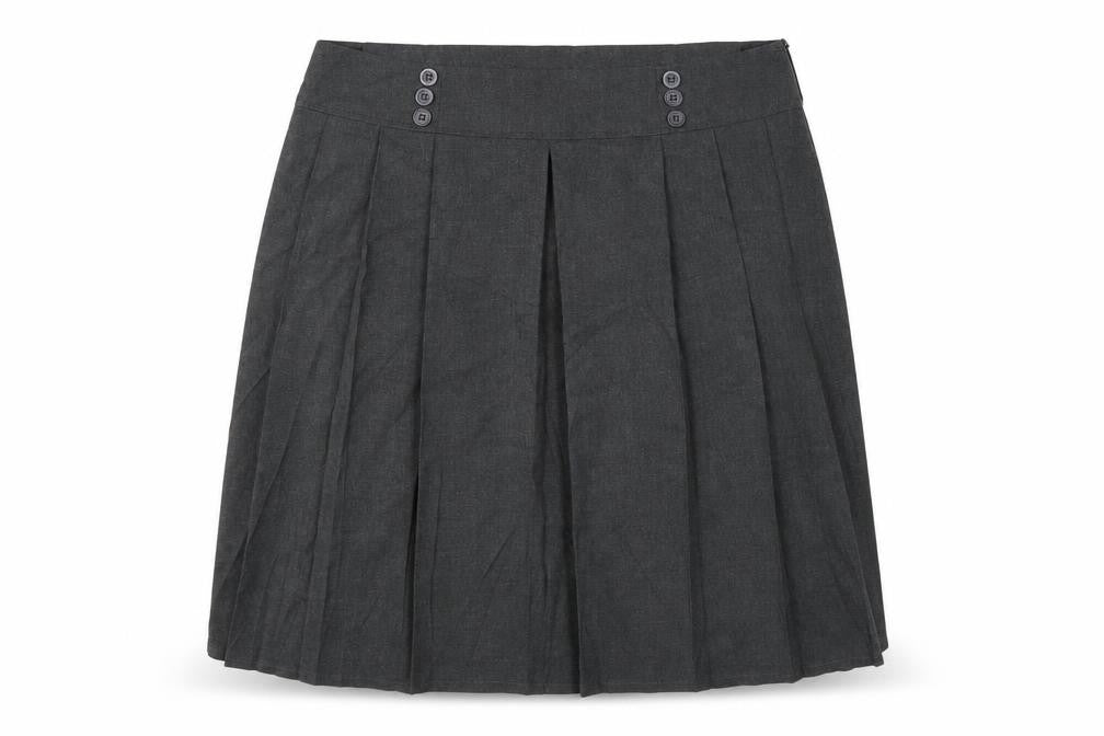 Marks & Spencer Girls Grey 16 Years Pleated Regular Fit School Skirt NWT