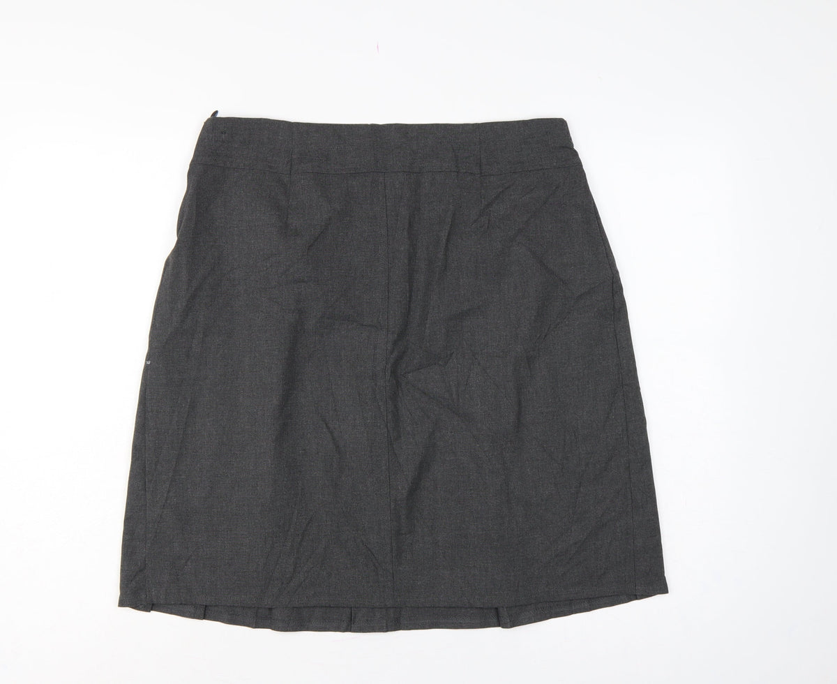 Marks & Spencer Girls Grey 16 Years Pleated Regular Fit School Skirt NWT