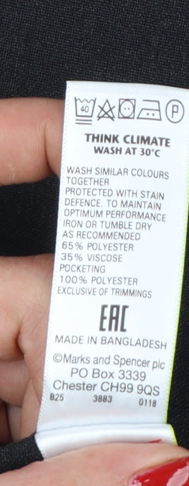 Marks & Spencer Boys Black 11-12 Years Plus Fit Skinny School Trousers