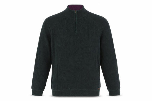Ted Baker Men's Green L Half Zip High Neck Knit Jumper