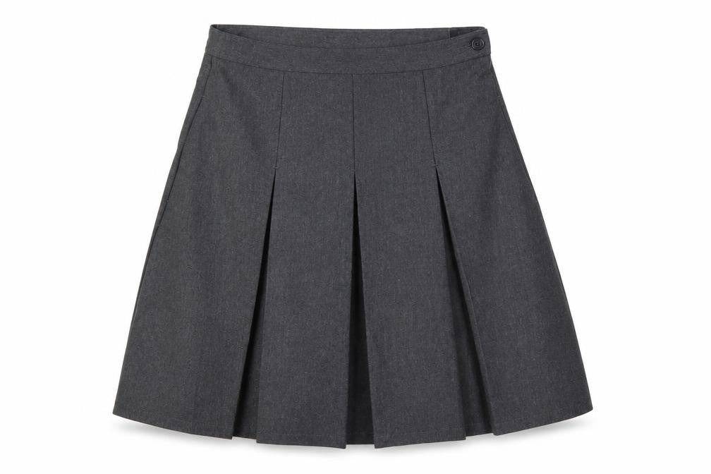 Marks & Spencer Girls Grey Plus Fit Pleated School Uniform Skirt 11-12 Years
