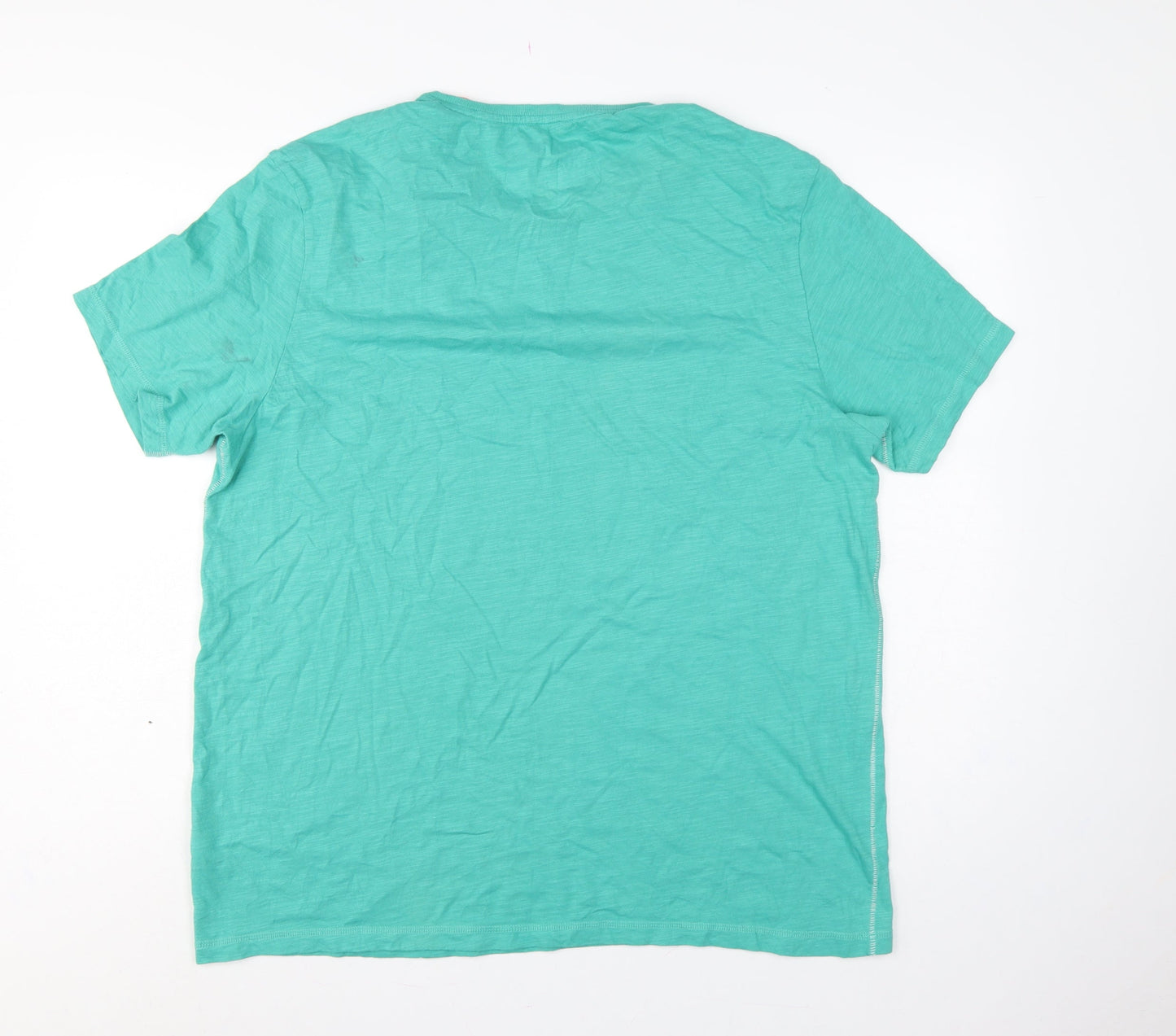 Marks Spencer Men’s XL Green Newport Beach Graphic Cotton T-Shirt NWT