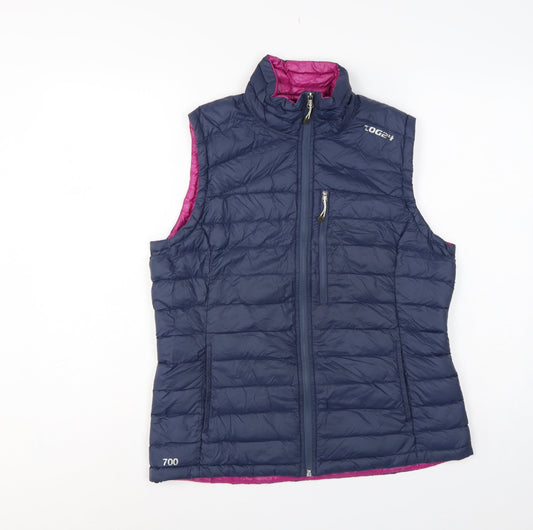 TOG24 Women’s Navy Pink UK 12 700 Fill Down Puffer Gilet Waistcoat