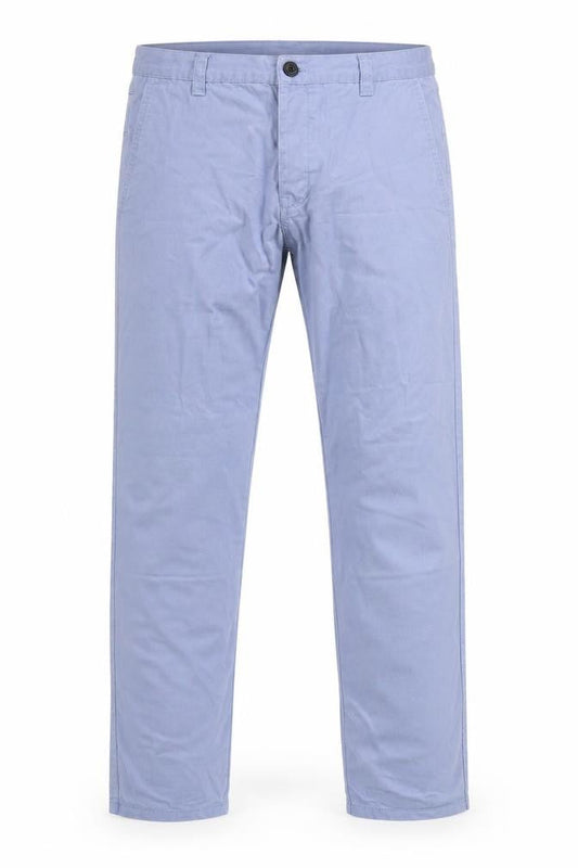 Front view of Denim Co. Men's Blue W30 L32 Slim Cotton Chino Trousers