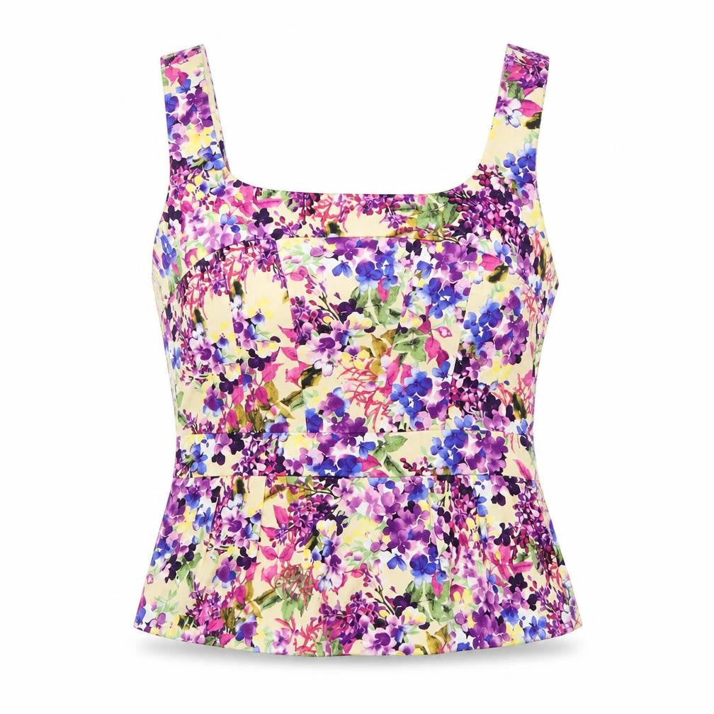 Oasis Women Multicoloured Floral Camisole Tank Top UK 12 Lined