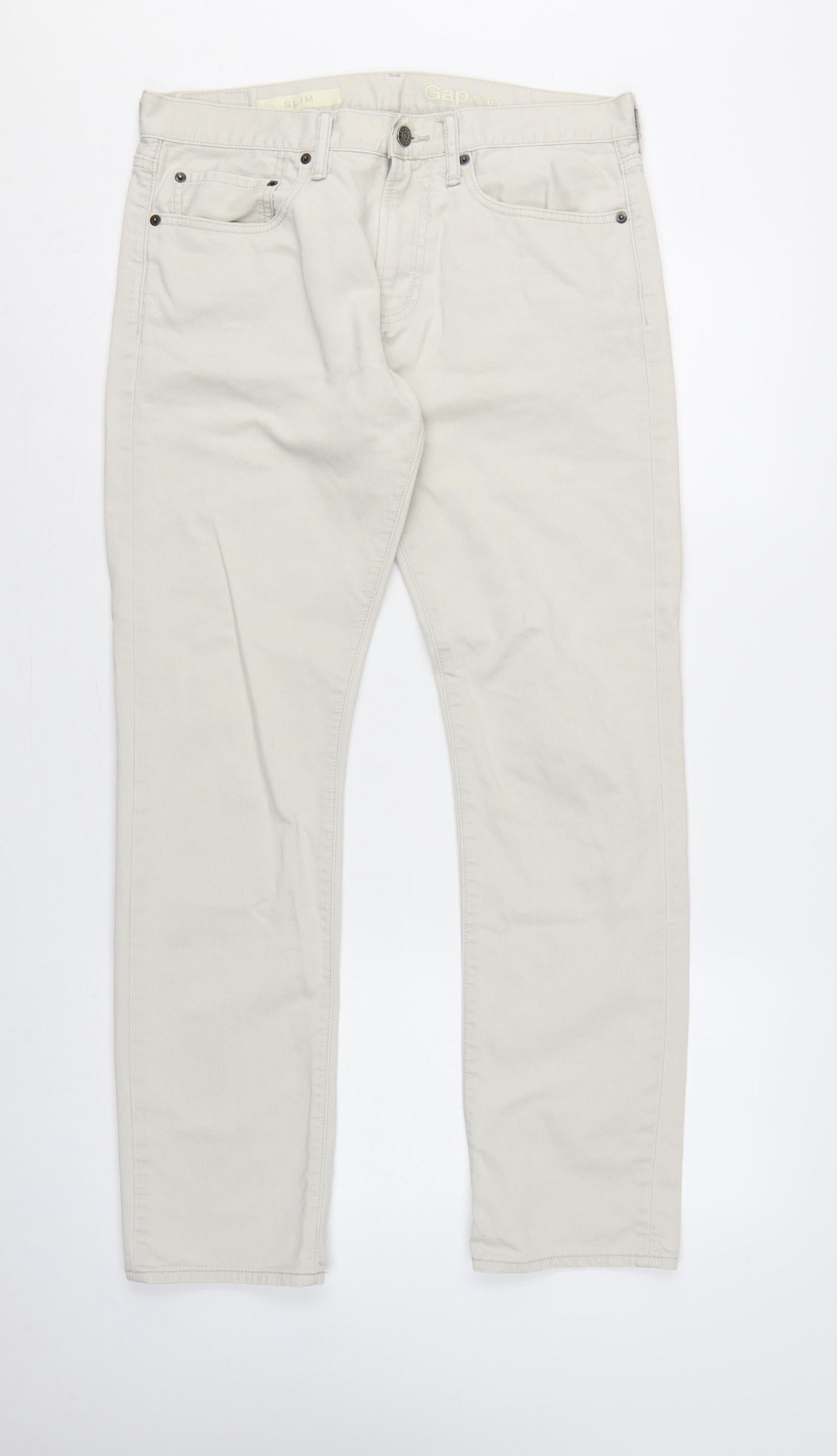 Gap 1969 Men’s Ivory 31/30 Slim Tapered 100% Cotton Jeans