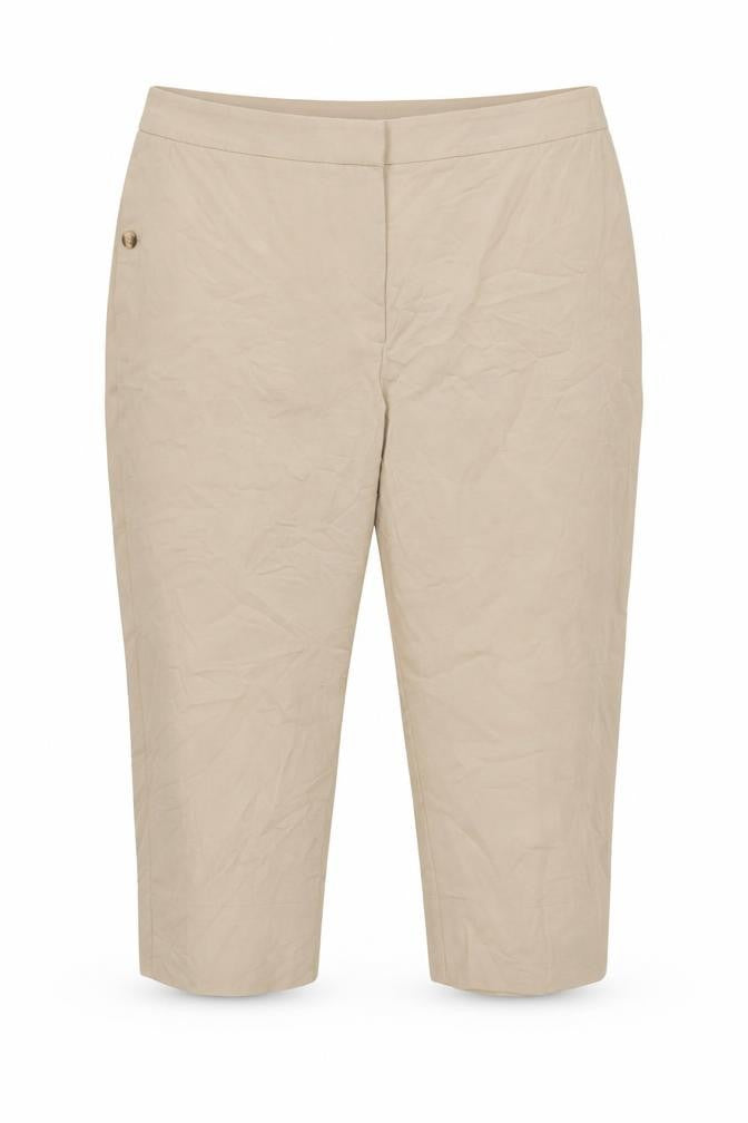 Marks & Spencer Women Beige Size 20 High Rise Straight 7/8 Cropped Trousers