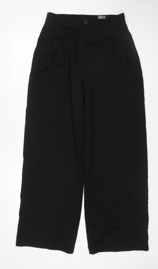 Monki Women’s Black Size 10 Wide-Leg Tailored Dress Trousers
