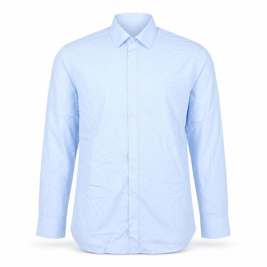 Marks & Spencer Men Blue 16 Slim Fit Long Sleeve Business Shirt