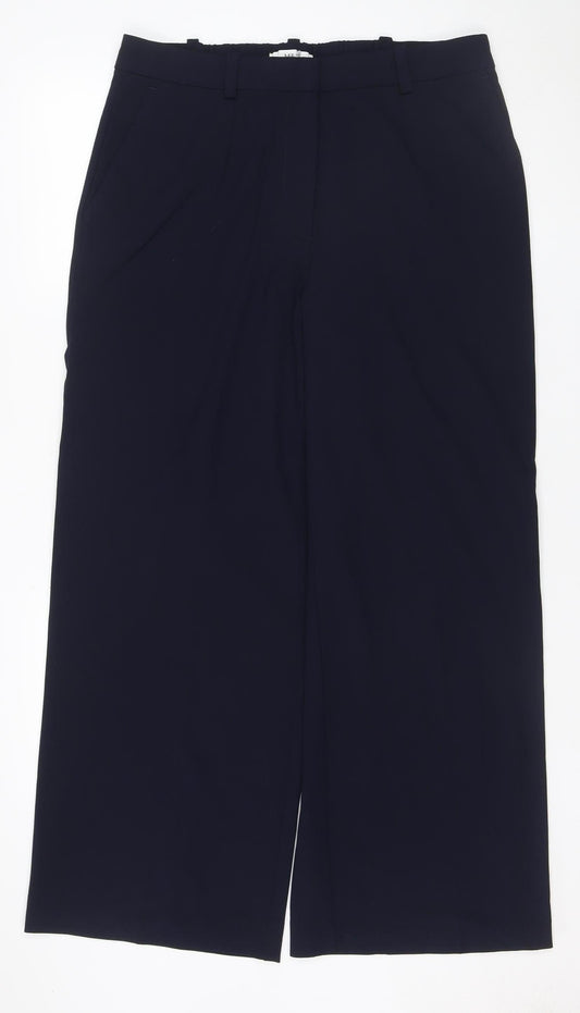 Marks and Spencer Women's Navy Blue UK 16 Regular Straight Dress Trousers