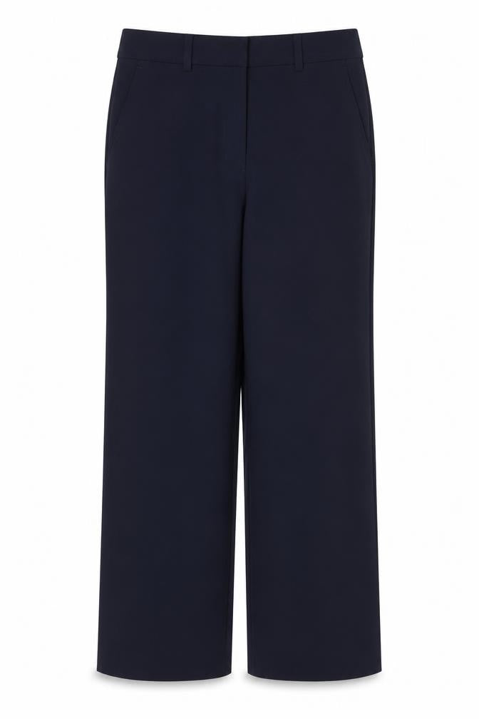 Marks & Spencer Women's Navy Blue UK 16 Regular Straight Dress Trousers