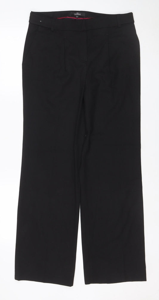 Next Women’s Black Size 10 Regular Tailored Straight Leg Work Trousers
