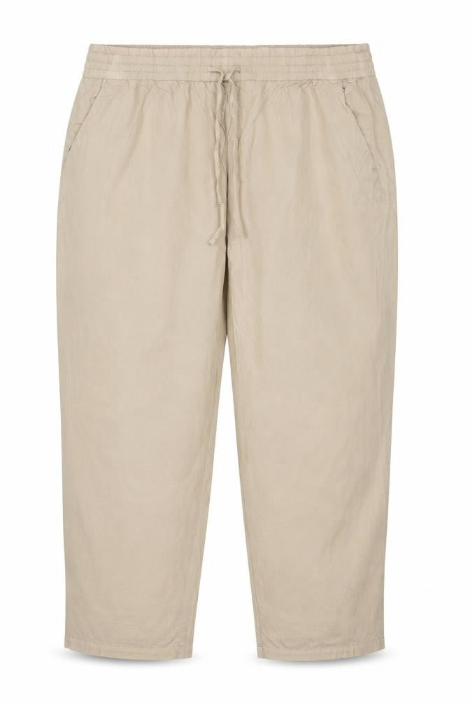 M&S Womens Beige Size 14 Short Wide Leg Drawstring Trousers