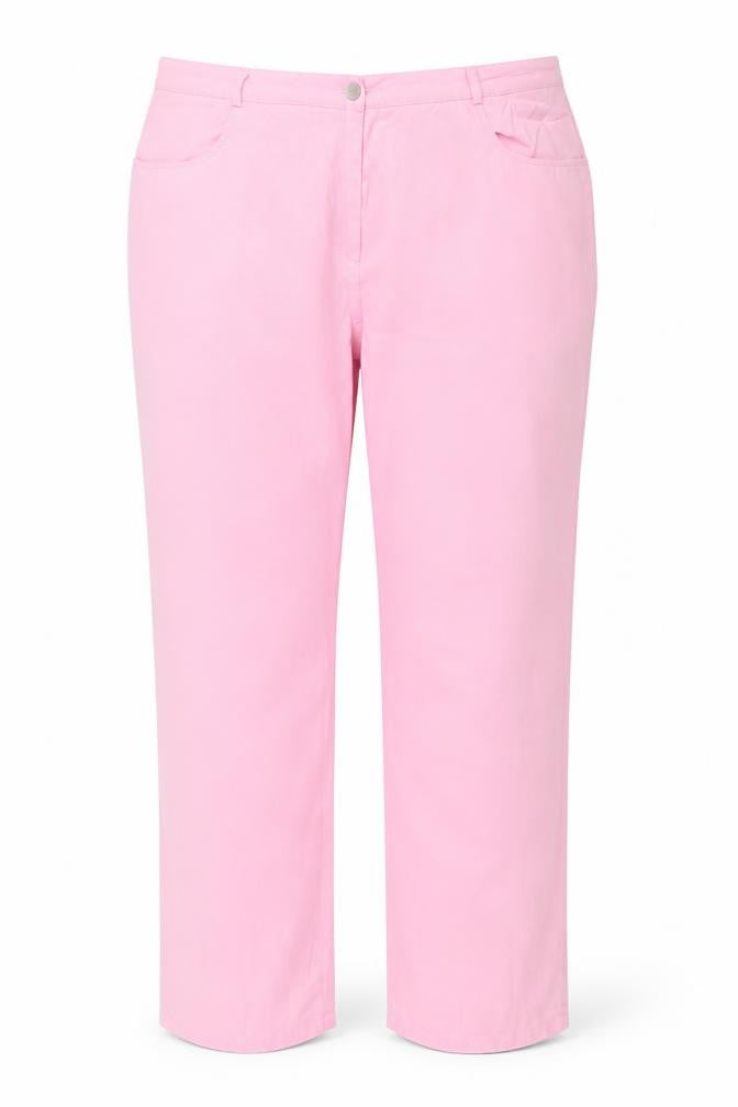 Ann Harvey Women Pink Size 20 Lyocell Straight Leg Trousers