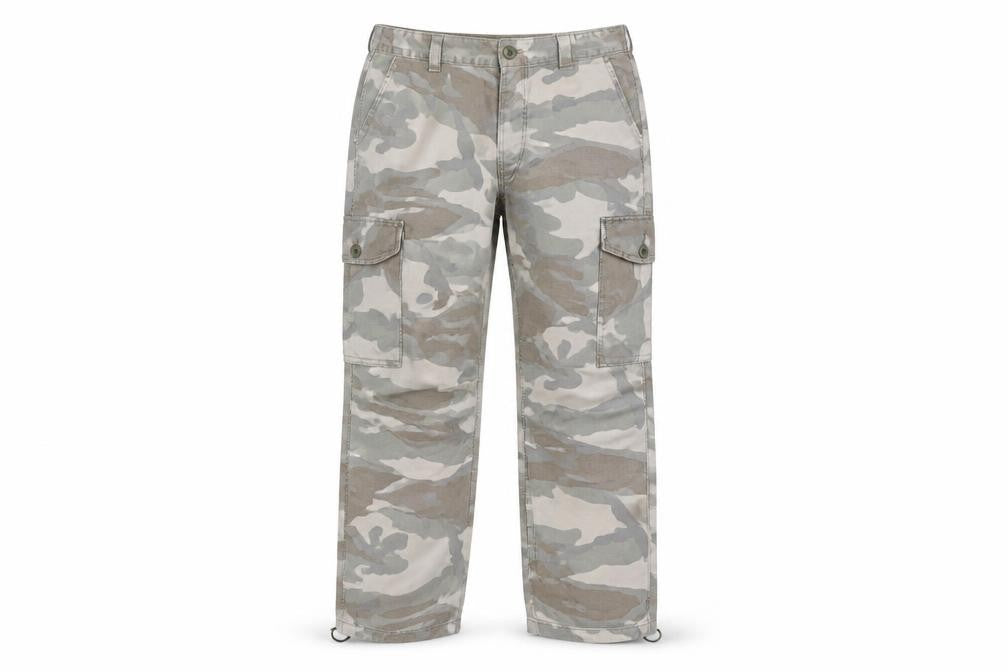 Topshop Women’s Multicoloured UK 12 Camo Cargo Trousers Cotton