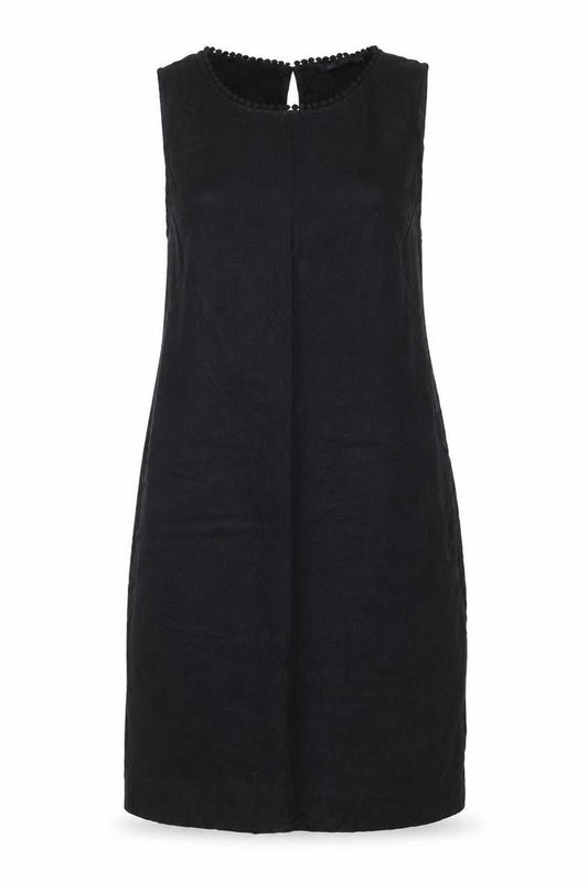Marks & Spencer Collection Women’s Black Linen Blend UK 10 Knee Length Sheath Dress