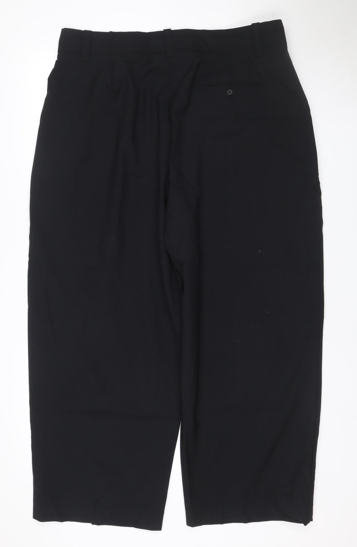Marks & Spencer Women’s Black Size 18 Short Wool Blend Dress Trousers