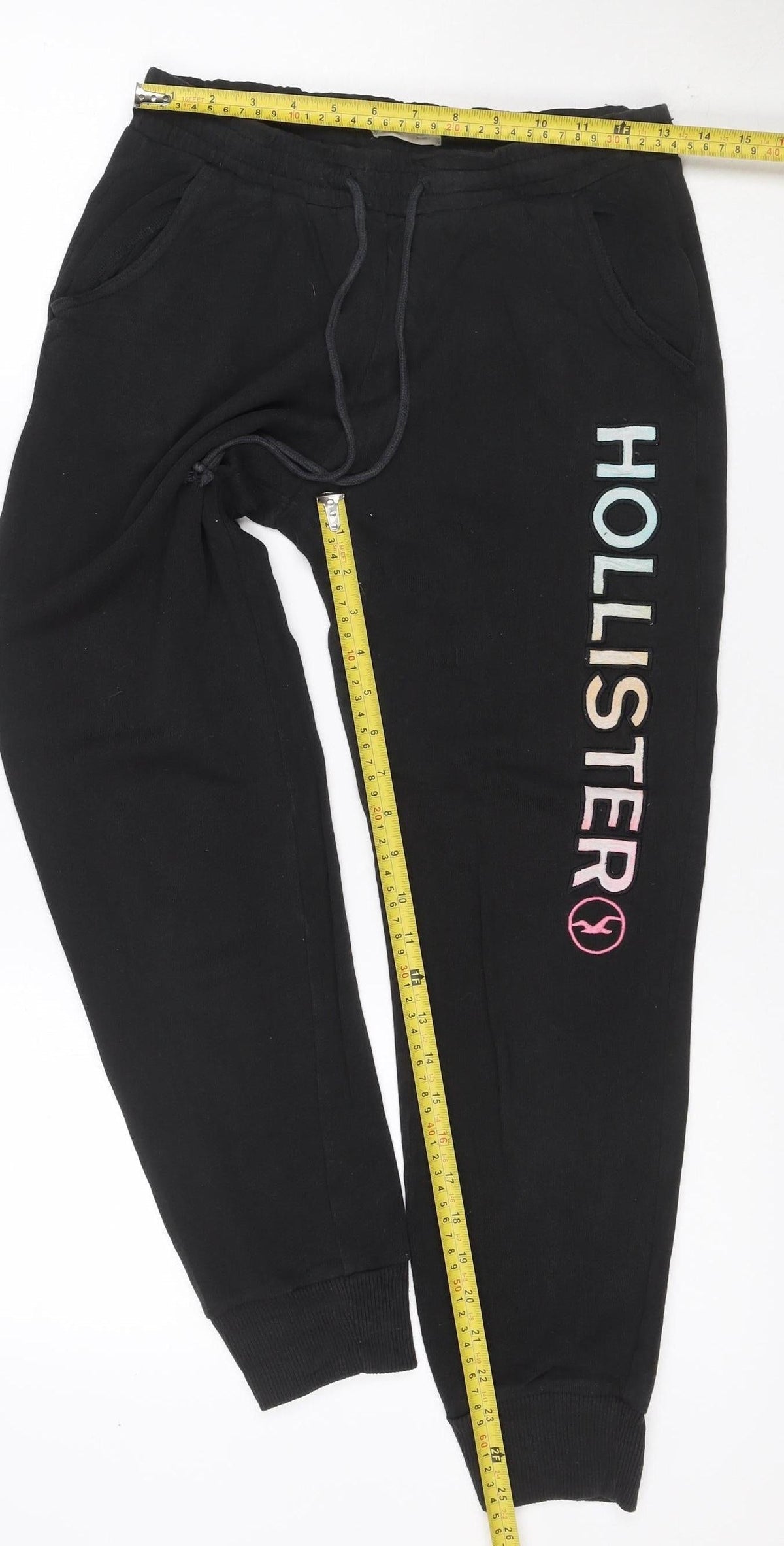 Hollister Women’s Black XS Jogger Sweatpants Drawstring Logo