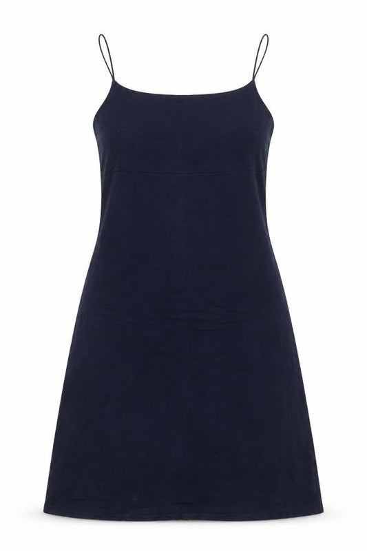 United Colors of Benetton Women’s Blue Silk Maxi Slip Dress Size S Strappy V-Neck