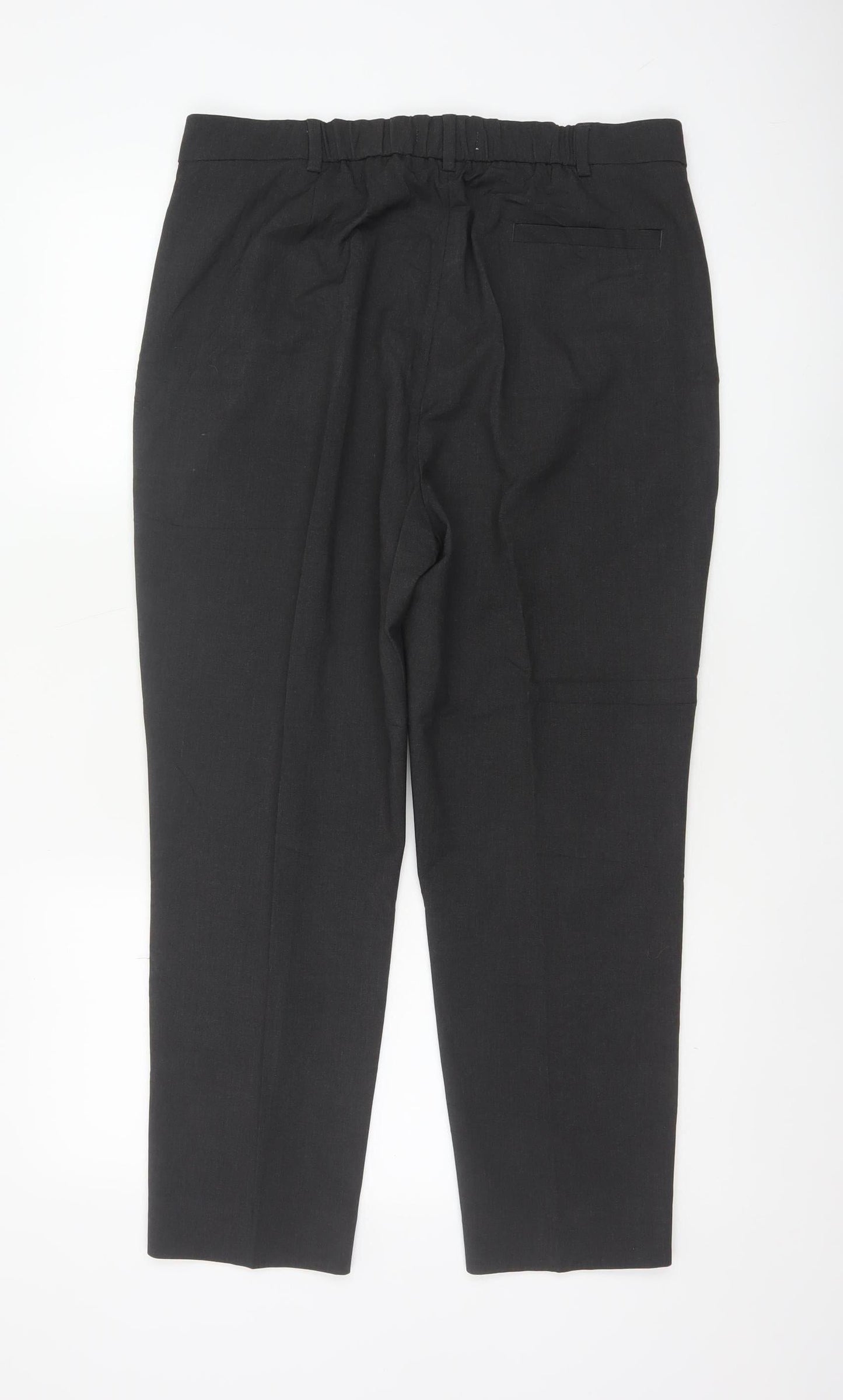 Marks and Spencer Women's Grey Size 14 Tapered Smart Trousers