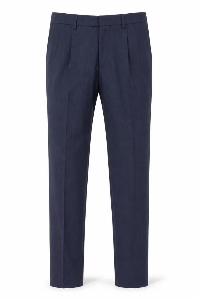 Marks & Spencer Men’s Blue 28 Slim Fit Wool Blend Dress Trousers