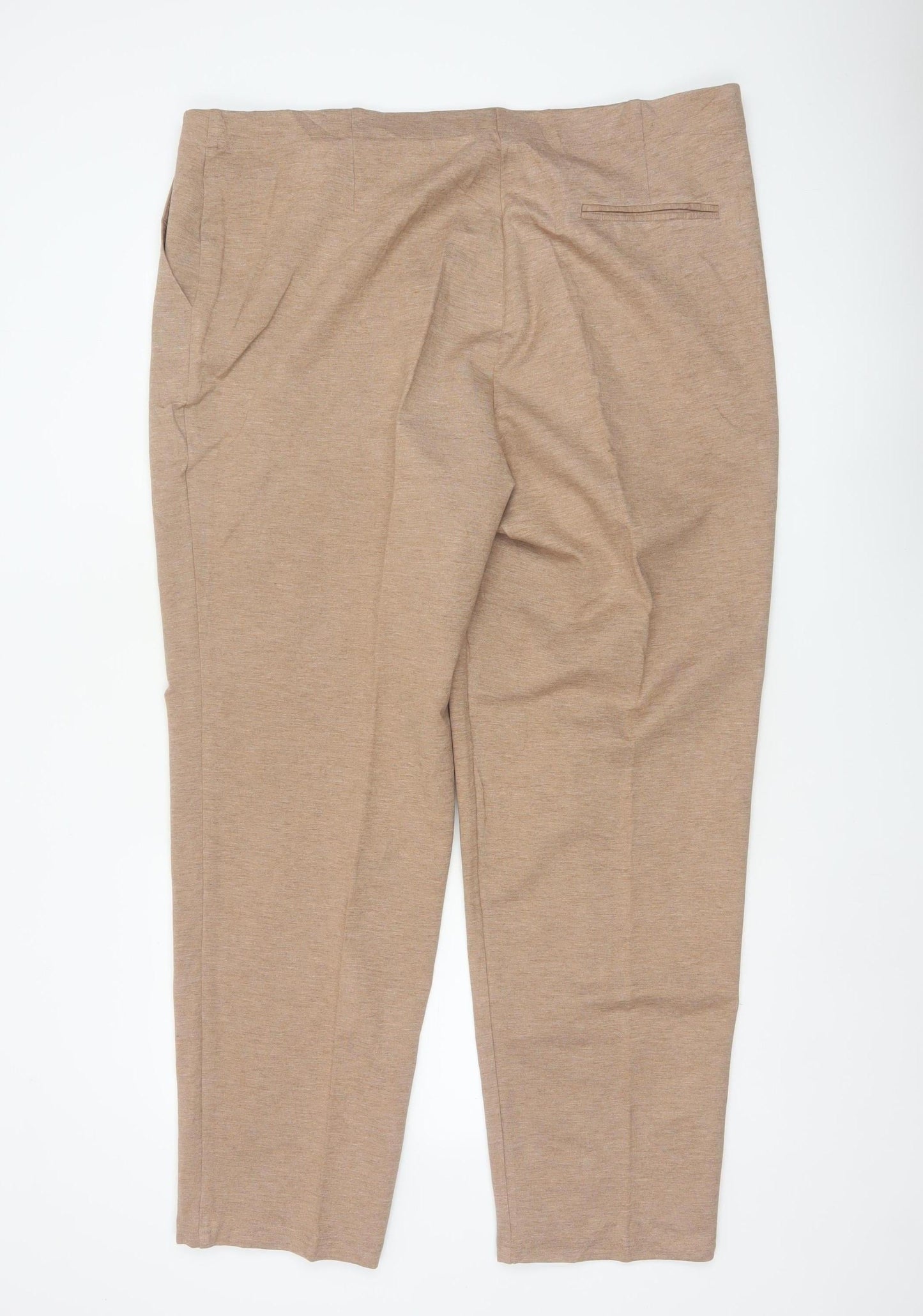 Marks & Spencer Women’s Beige UK 22 Tapered Tailored Trousers