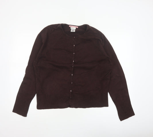 Old Navy Women’s Brown 2XL Stretch Knit Button Cardigan Long Sleeve