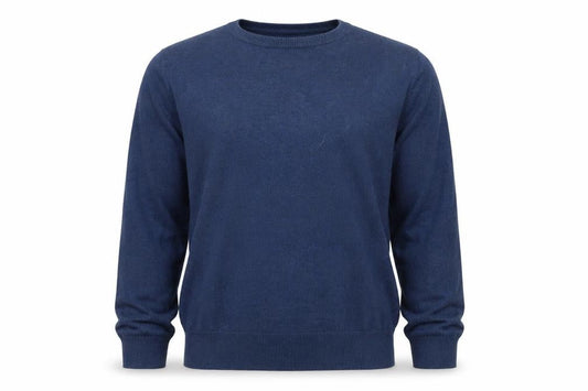 Marks & Spencer Men Blue M Pure Cotton Crew Neck Pullover Jumper
