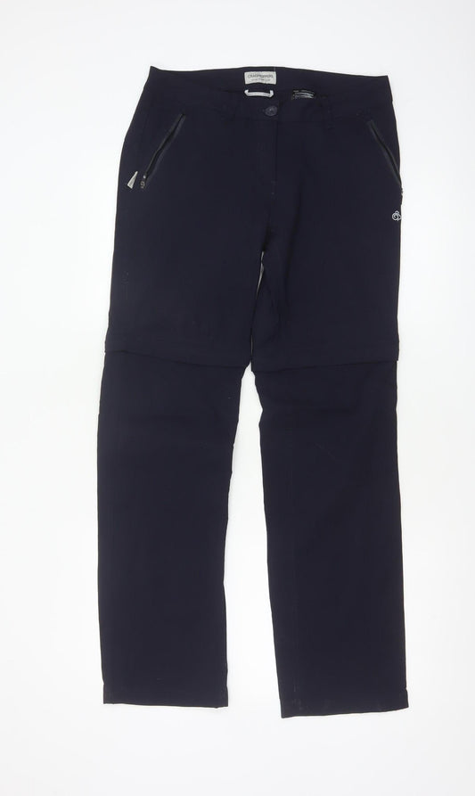 Craghoppers Women’s Navy UK 10R Convertible Zip-Off Walking Trousers
