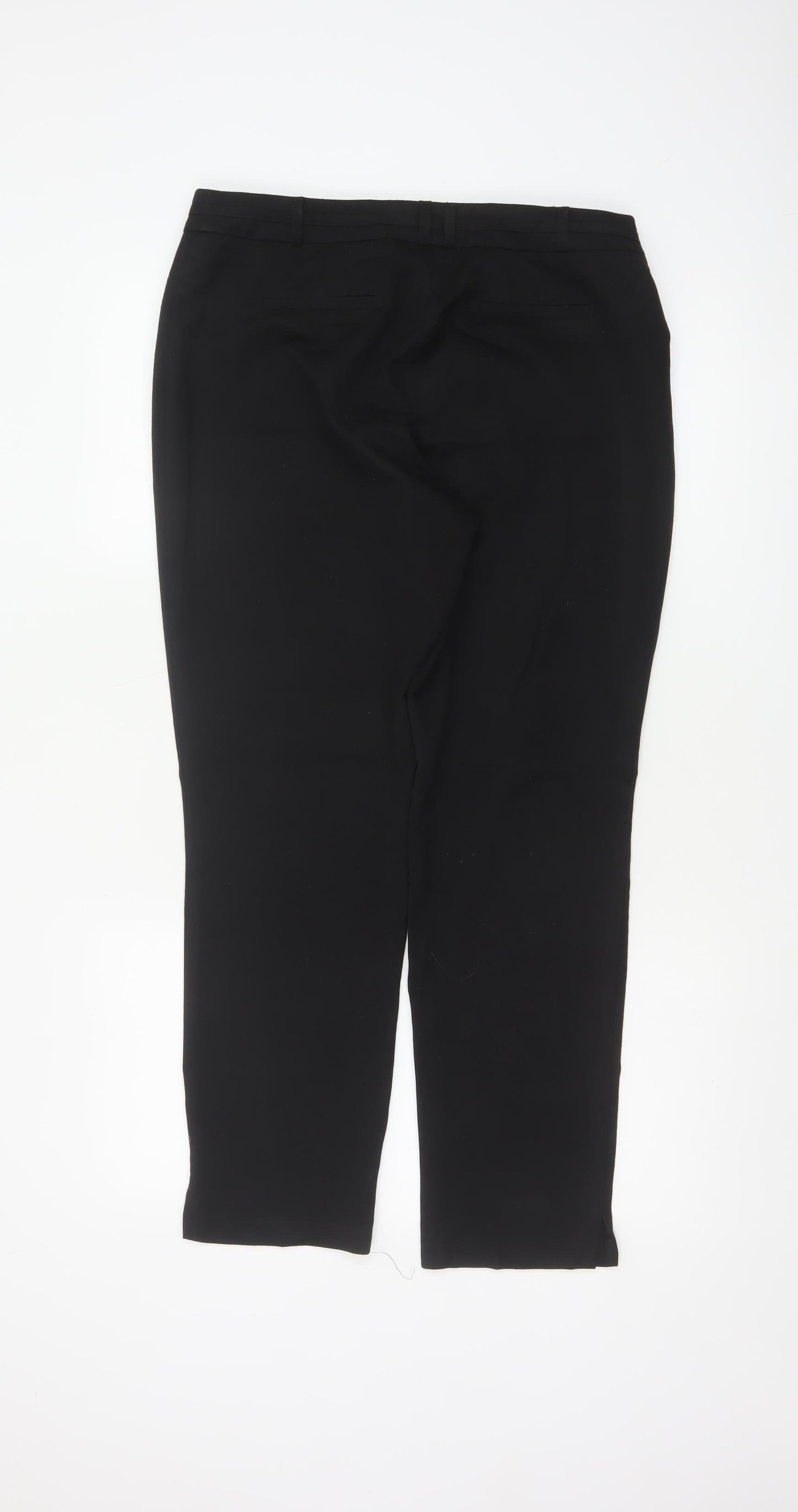 Wallis Women’s Black Petite UK 12 Tailored Straight Leg Trousers