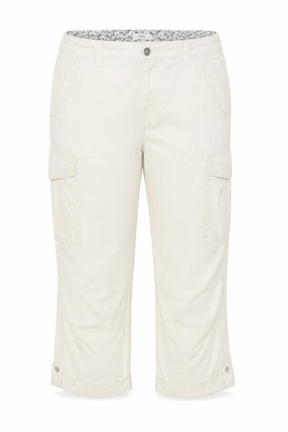 Marks & Spencer Women Beige Size 16 Long Cargo Cropped Trousers