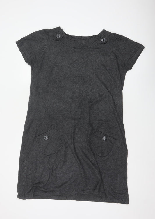 Marks & Spencer Women Grey UK 20 Knit Jumper Dress Pockets