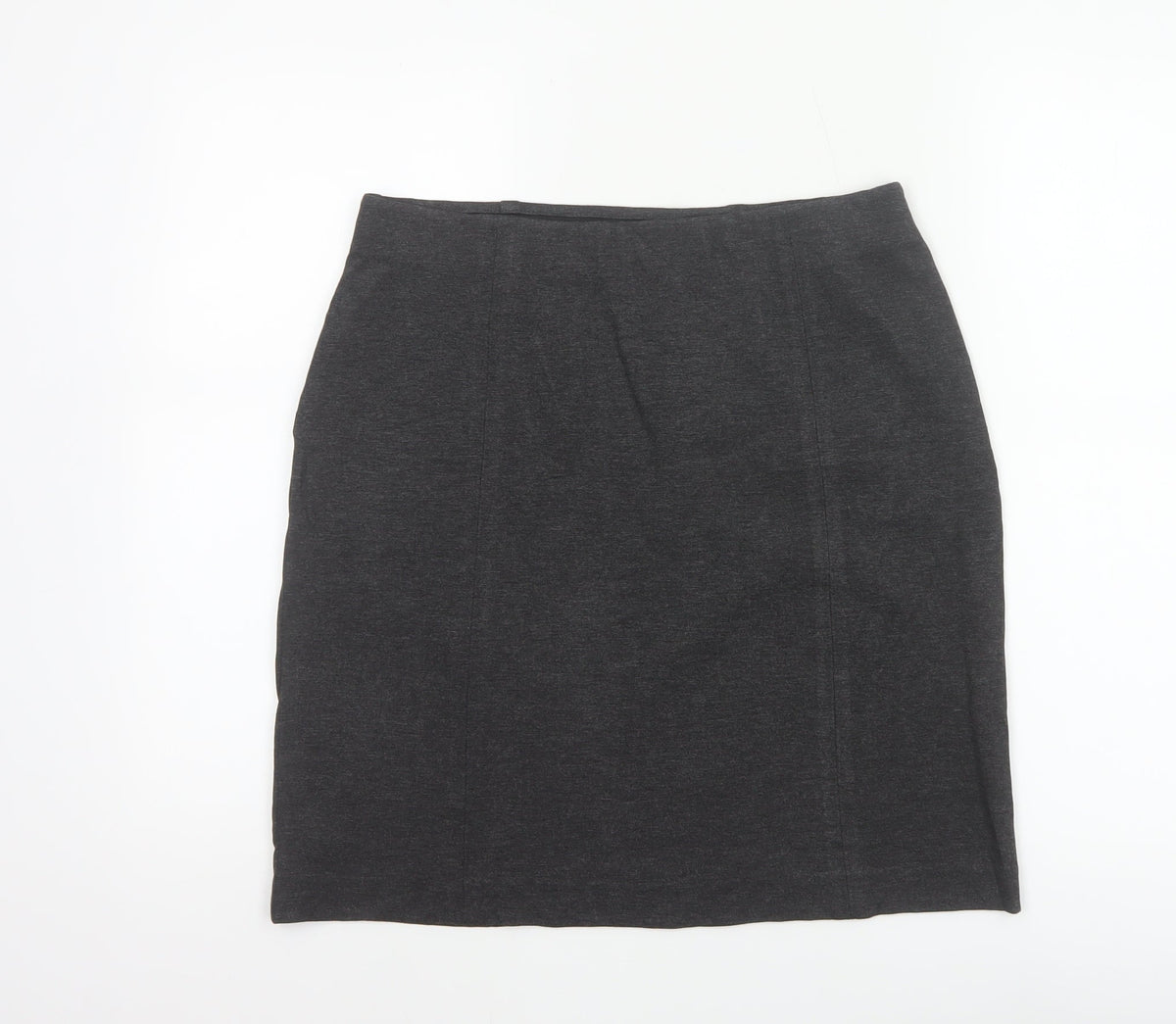 Marks & Spencer Women’s Grey UK 10 Stretch Pencil Knee Length Skirt